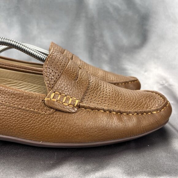 Marc Joseph NY Union Street Loafers Men's 12 Cognac Leather Brazil Driving Shoes - Picture 5 of 17